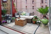 Inspiring wooden floor design ideas on balcony for your apartment 03