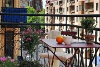 Inspiring wooden floor design ideas on balcony for your apartment 11