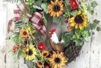 Pretty hang wreath ideas in door for summer time 31