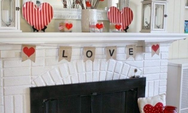 Beautiful home interior design ideas with the concept of valentines day43