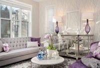 Modern living room ideas with purple color schemes08