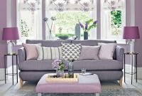 Modern living room ideas with purple color schemes18
