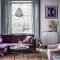 Modern living room ideas with purple color schemes28