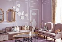 Modern living room ideas with purple color schemes37