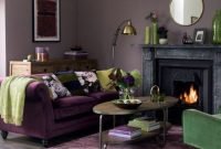 Modern living room ideas with purple color schemes39