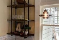 Newest corner shelves design ideas for home decor looks beautiful05