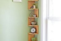 Newest corner shelves design ideas for home decor looks beautiful07