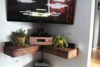 Newest corner shelves design ideas for home decor looks beautiful21