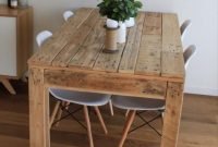 Charming diy wooden dining table design ideas for you09