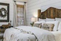 Magnificient farmhouse bedroom decor ideas to try now45