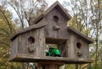 Magnificient stand bird house ideas for garden40