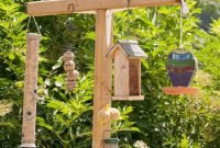 Magnificient stand bird house ideas for garden45