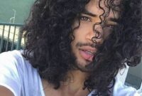 Long curly hairstyles black hair men