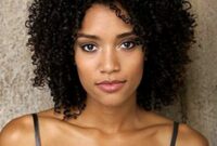 Medium length black hairstyles for natural curly hair