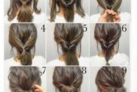 Easy bun hairstyles for short hair step by step