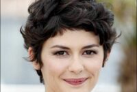 Short hairstyles for thick curly hair and round face