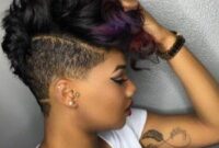 Undercut mohawk hairstyles for black women