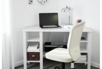 White computer desk ikea
