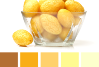 Lemon yellow color palette
