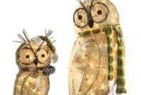 Outdoor owl christmas decorations