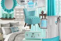 Turquoise and silver bedroom decor