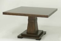 Wood pedestal base for dining table