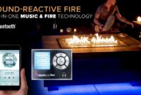 Dancing flames speaker fire pit