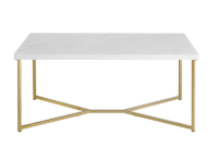 White faux marble coffee table