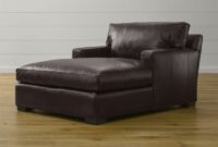 Leather look chaise chair