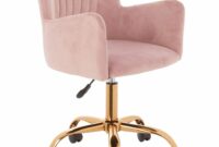 Pink swivel desk chair