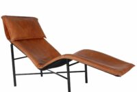 Modern leather chaise lounge