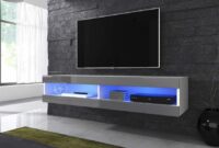 Led floating tv stand