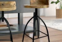 Industrial style adjustable bar stools