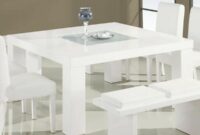 White 8 seater dining table