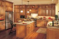 Wood floor and cabinet combinations