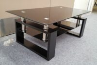 Tempered black glass coffee tables
