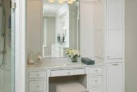 Bathroom vanities with built in makeup vanity