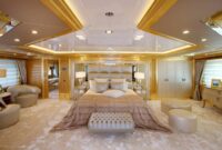 Inside luxury yachts bedroom