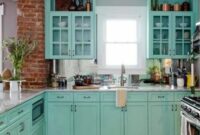 Tiffany blue kitchen cabinets