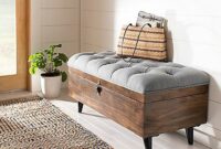 Bedroom storage ottoman bench