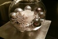 Ornaments in bowl centerpiece