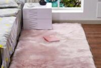 Fluffy carpet for bedroom
