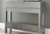 Narrow console table with storage