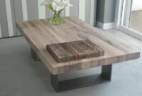 Distressed grey coffee table