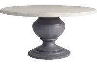 Gray pedestal dining table