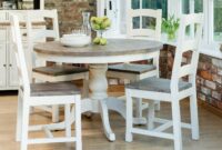 French farmhouse round dining table