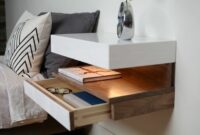Modern floating bedside table