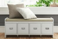 Upholstered bench seat with storage