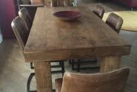 Chunky wood dining table