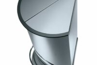 Corner trash can stainless